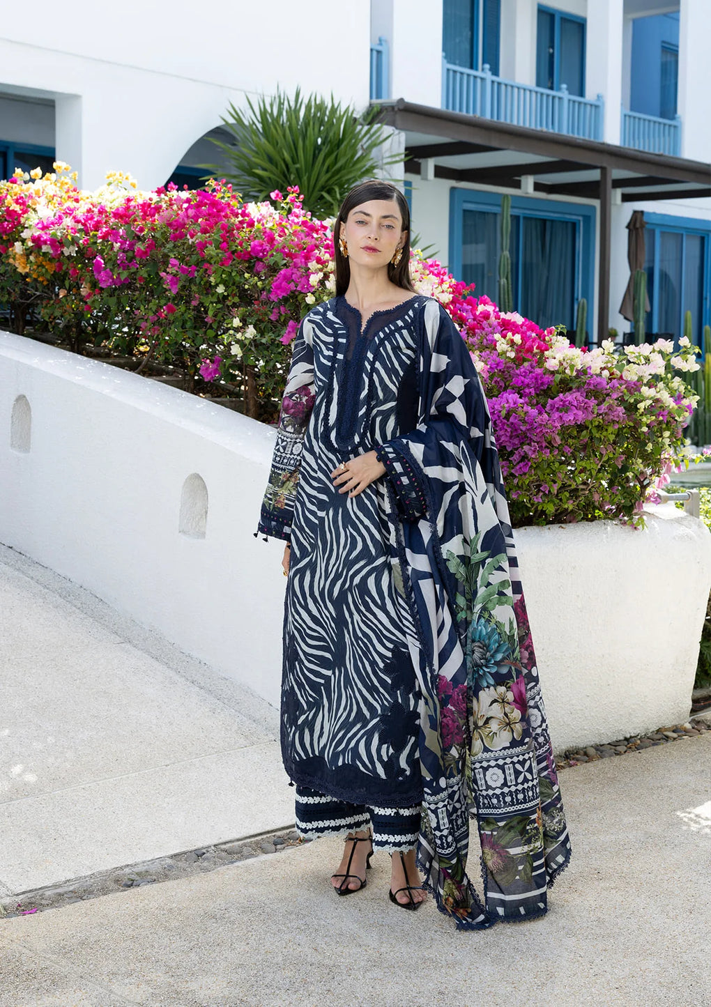 EPN-3A STARRY NIGHT | Elaf | Santorini Prints Lawn Unstitched Collection 2026