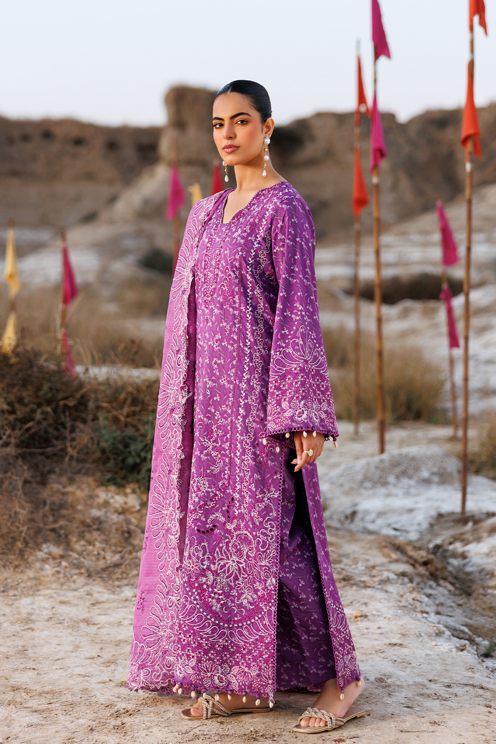 FLORAL FRENZY |  Emaan Adeel | Sunlit Groove Luxury Lawn Unstitched Collection 2026