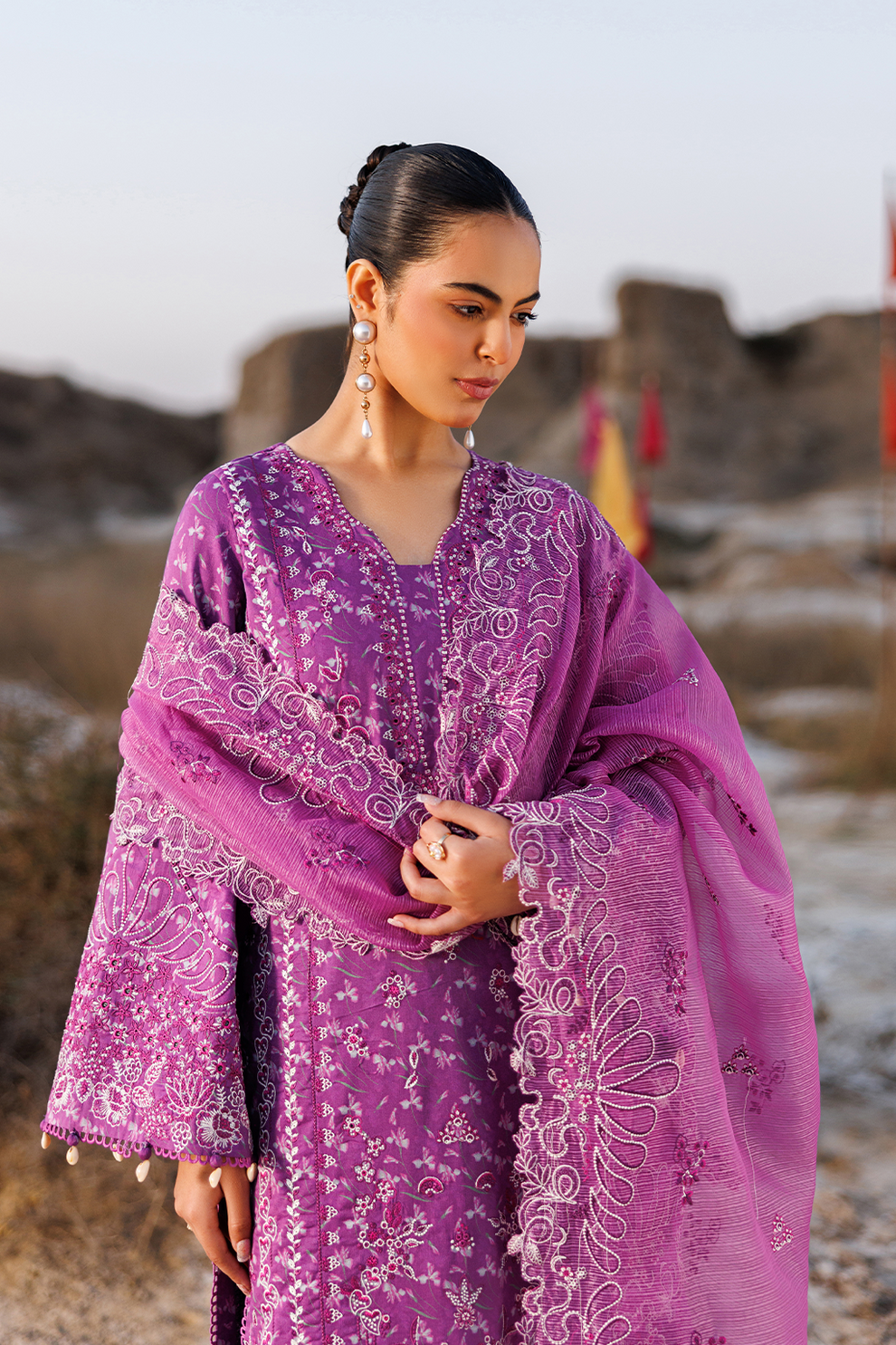 FLORAL FRENZY |  Emaan Adeel | Sunlit Groove Luxury Lawn Unstitched Collection 2026