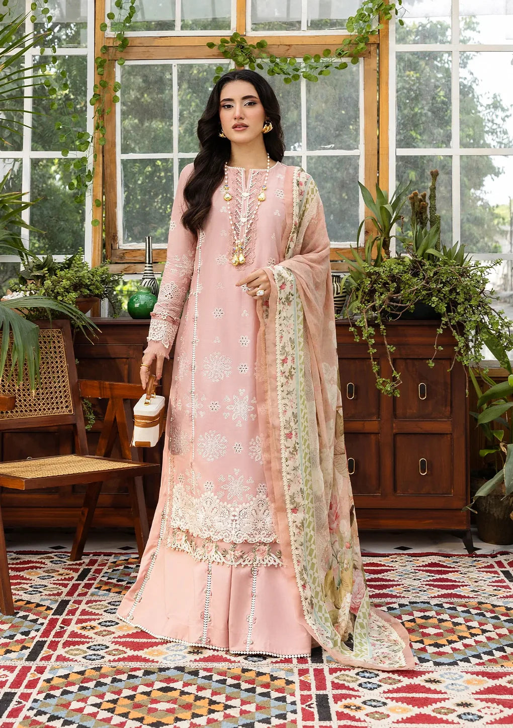 EEC-1A FOREVER BLUSH | Elaf | E Craft Chikankari Collection 2025