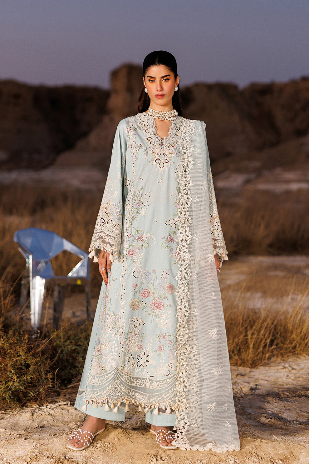 MORNING DEW |  Emaan Adeel | Sunlit Groove Luxury Lawn Unstitched Collection 2026 