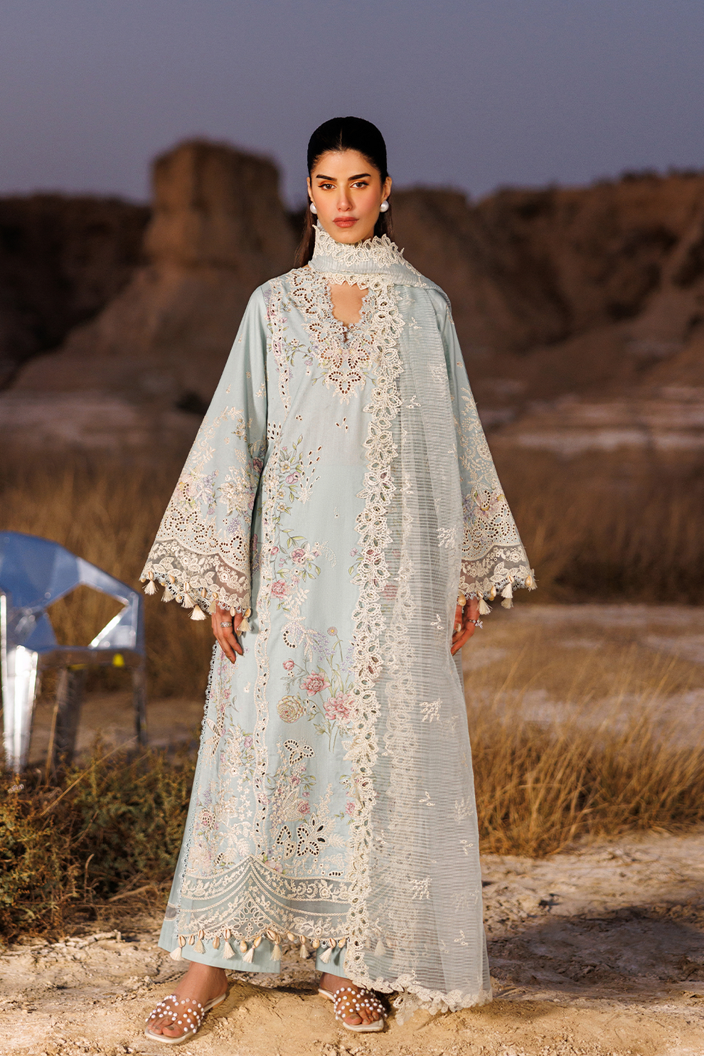 MORNING DEW |  Emaan Adeel | Sunlit Groove Luxury Lawn Unstitched Collection 2026 