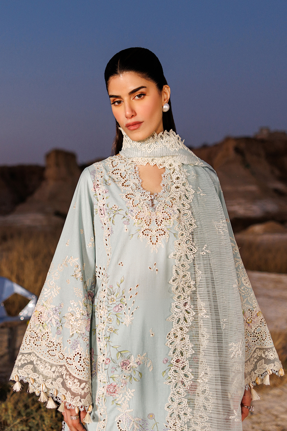 MORNING DEW |  Emaan Adeel | Sunlit Groove Luxury Lawn Unstitched Collection 2026 