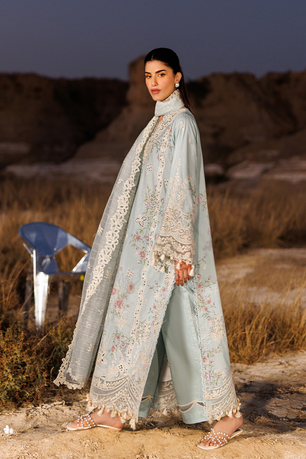 MORNING DEW |  Emaan Adeel | Sunlit Groove Luxury Lawn Unstitched Collection 2026 