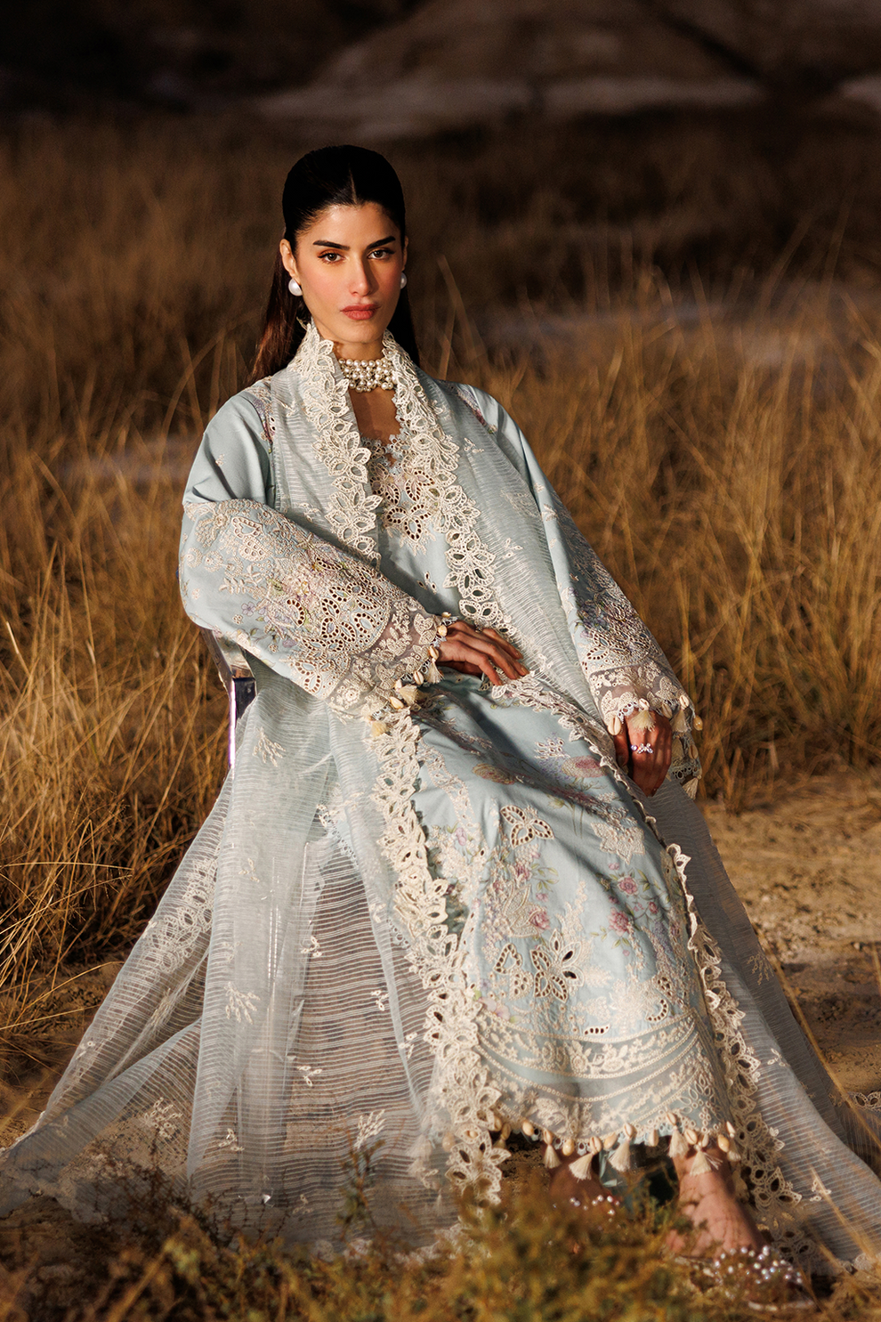 MORNING DEW |  Emaan Adeel | Sunlit Groove Luxury Lawn Unstitched Collection 2026 