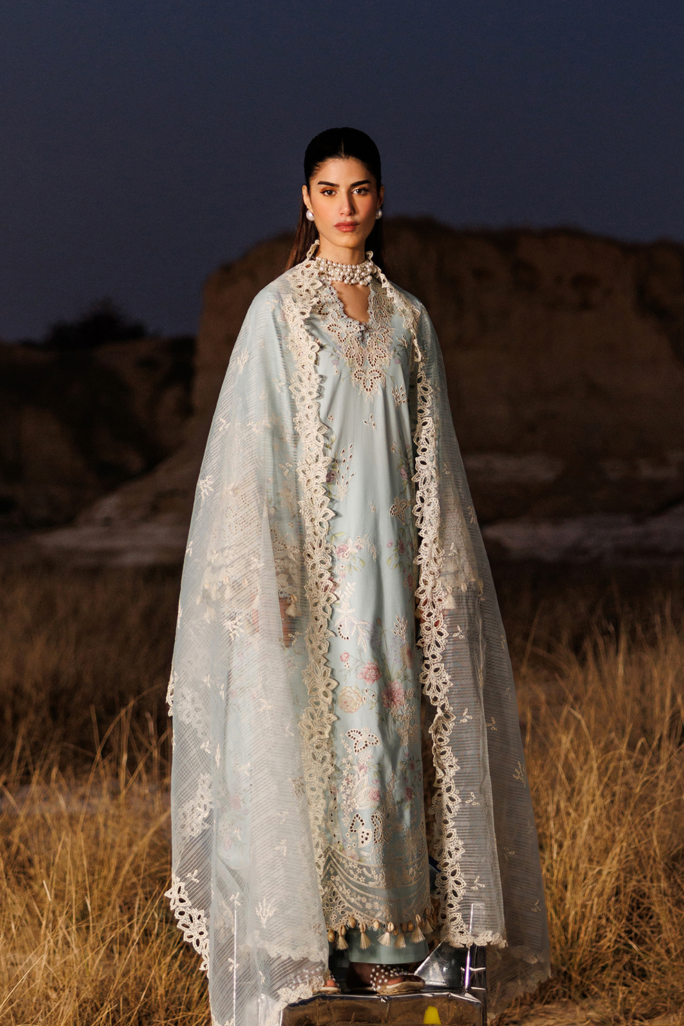 MORNING DEW |  Emaan Adeel | Sunlit Groove Luxury Lawn Unstitched Collection 2026 