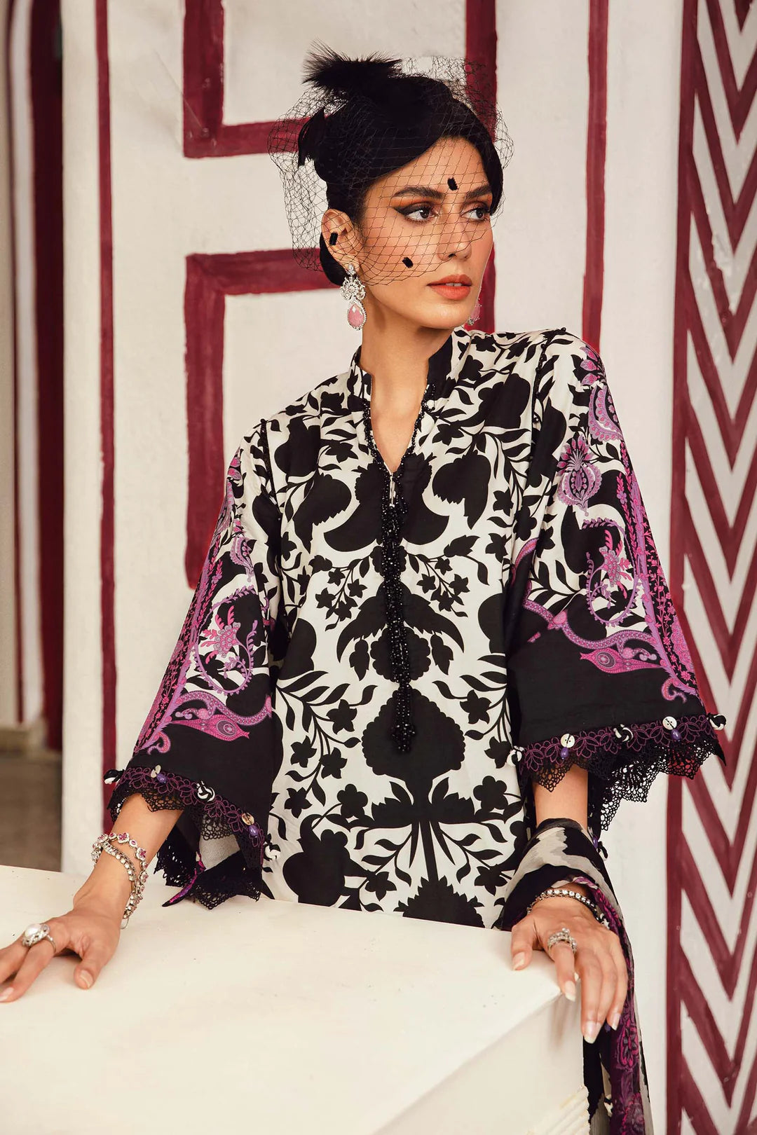 Maria B Mprints Rani Mahal Fall | Design # 4B Unstitched | Collection 2025