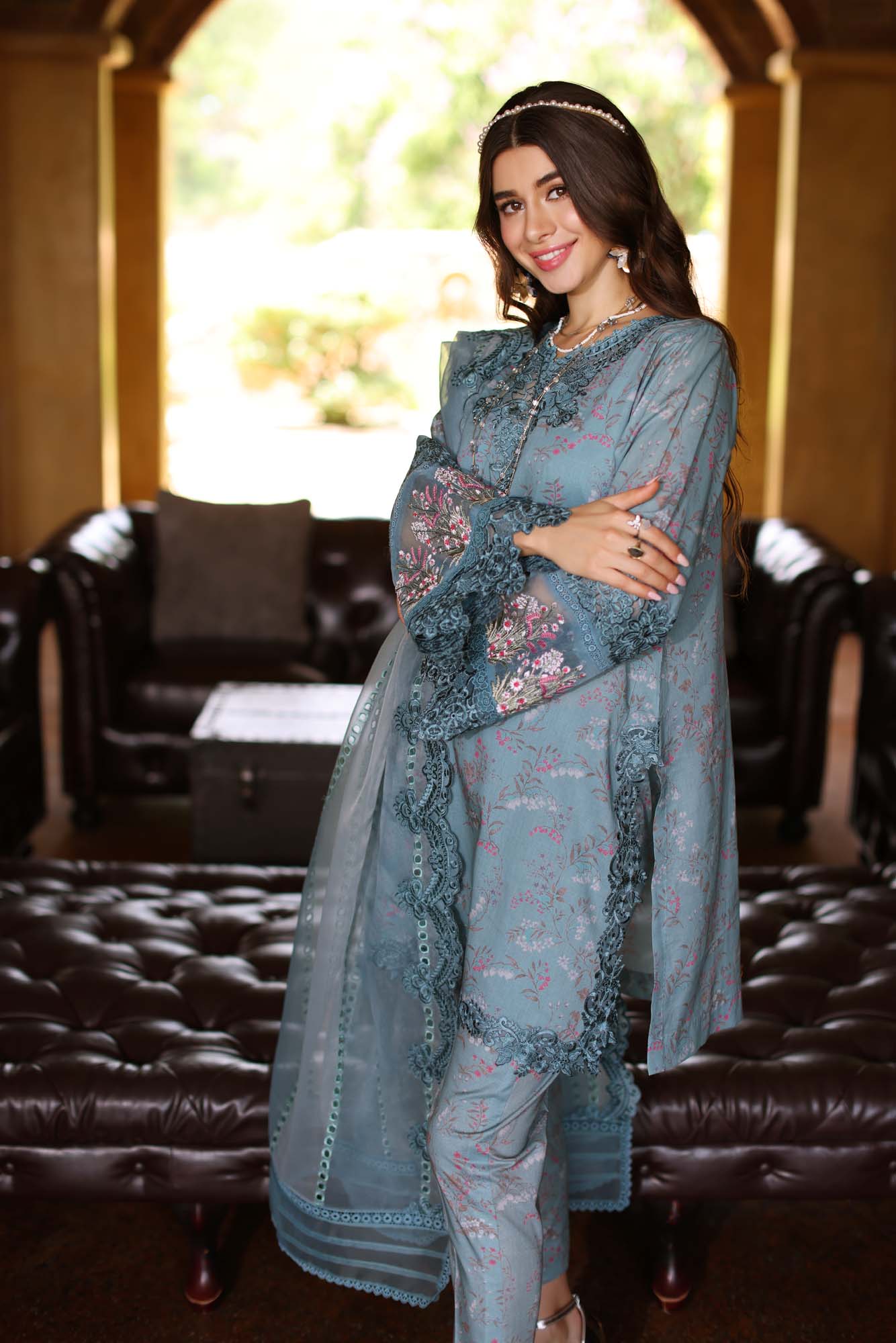 D2 | Saadia Asad  |  Noor Eid Luxe Printkari Lawn 2024