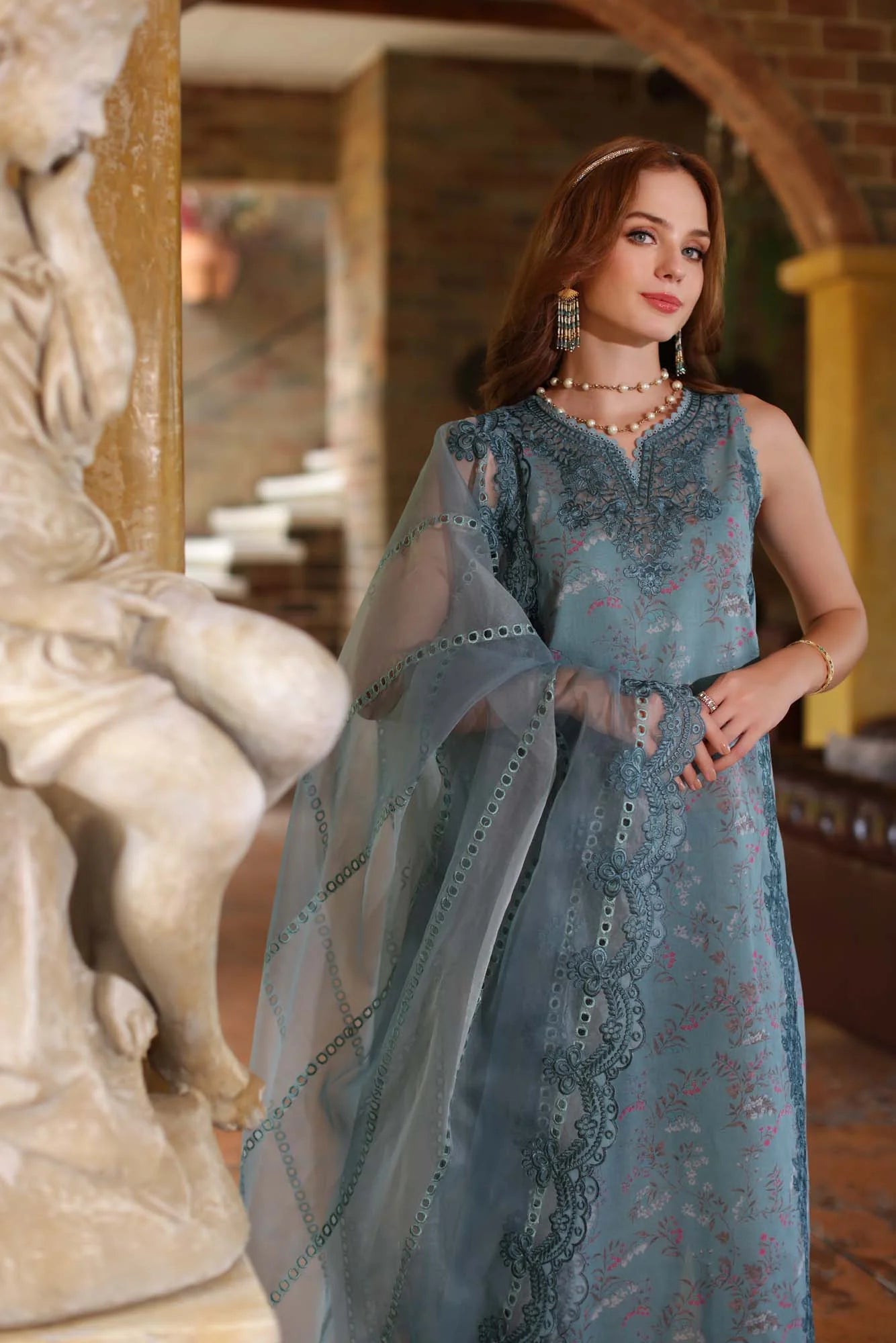 D2 | Saadia Asad  |  Noor Eid Luxe Printkari Lawn 2024