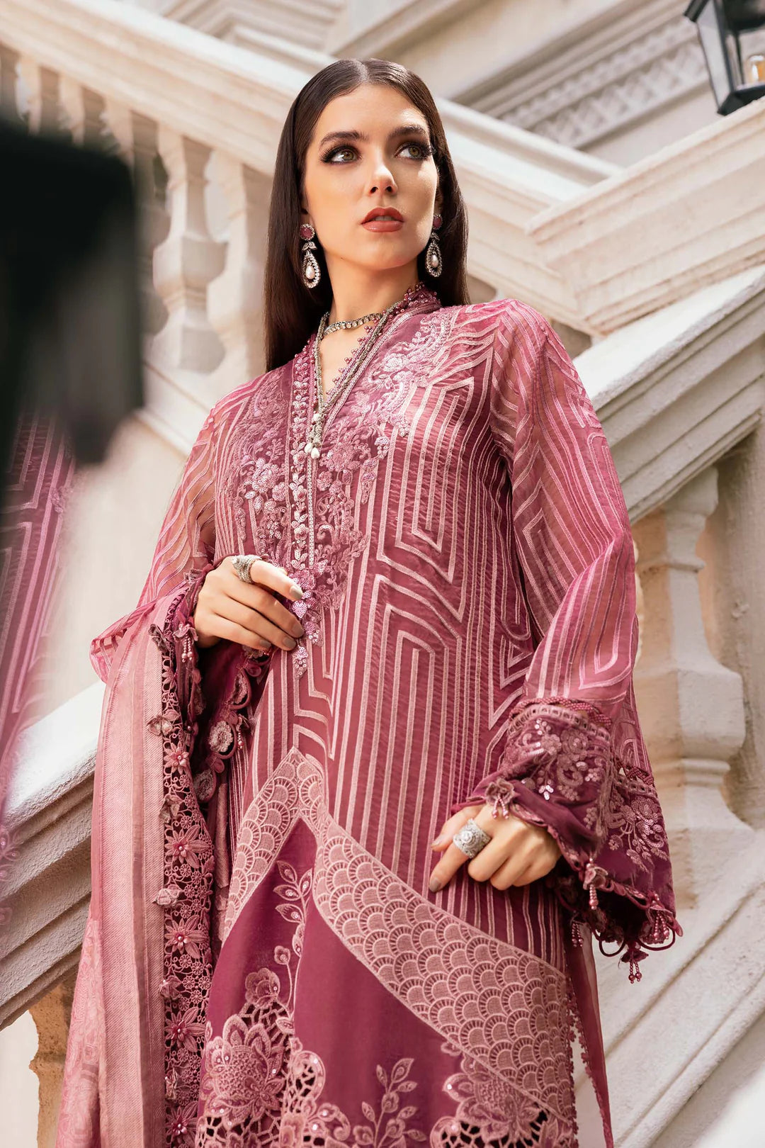 WL-1304- Ash pink | Maria B Winter Luxe Collection 2025
