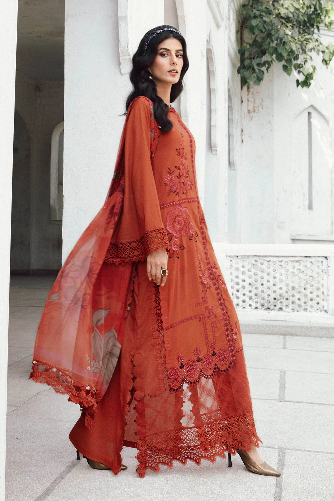 Maria B Mprints Rani Mahal Fall | Design # 1B Unstitched | Collection 2025
