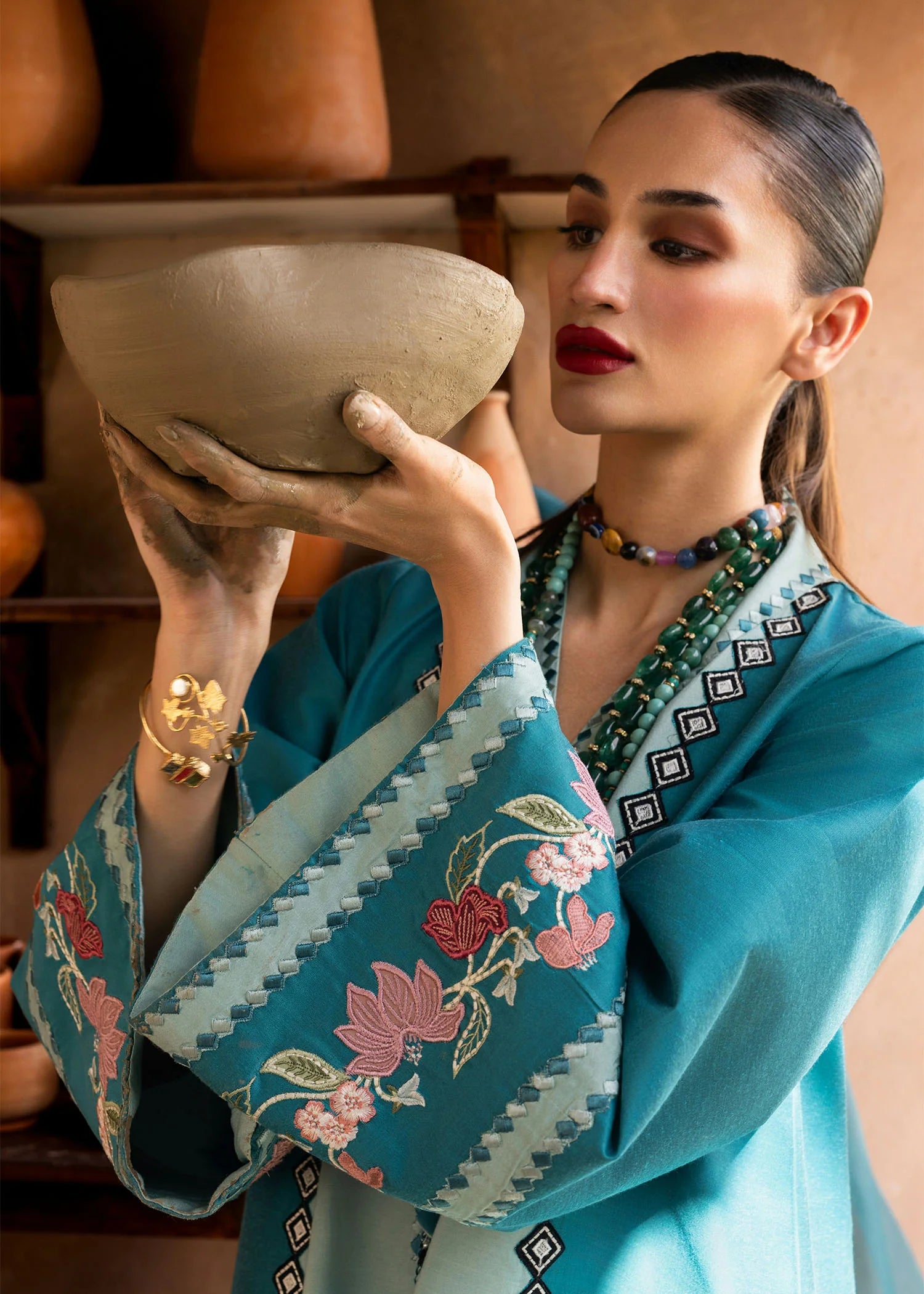 Rani Vogue (Turquoise) | Crimson Mitti Winter Pret Collection 2025