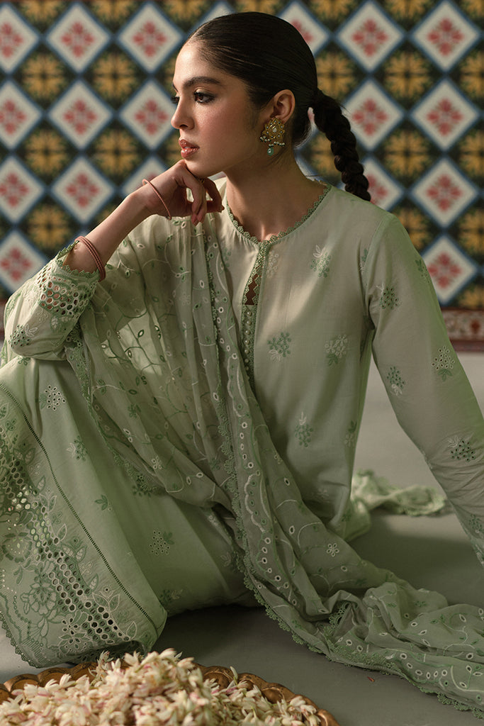 ICY MINT | Cross stitch | Chikankari Unstitched Collection 2024