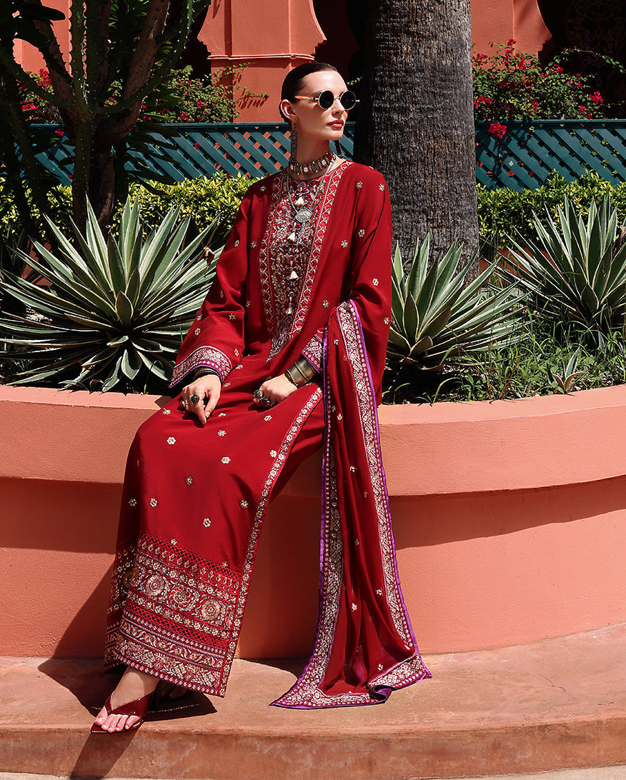 Agatha | Mushq | Nuvera Raw Silk Elevated Unstitched Collection 2026 