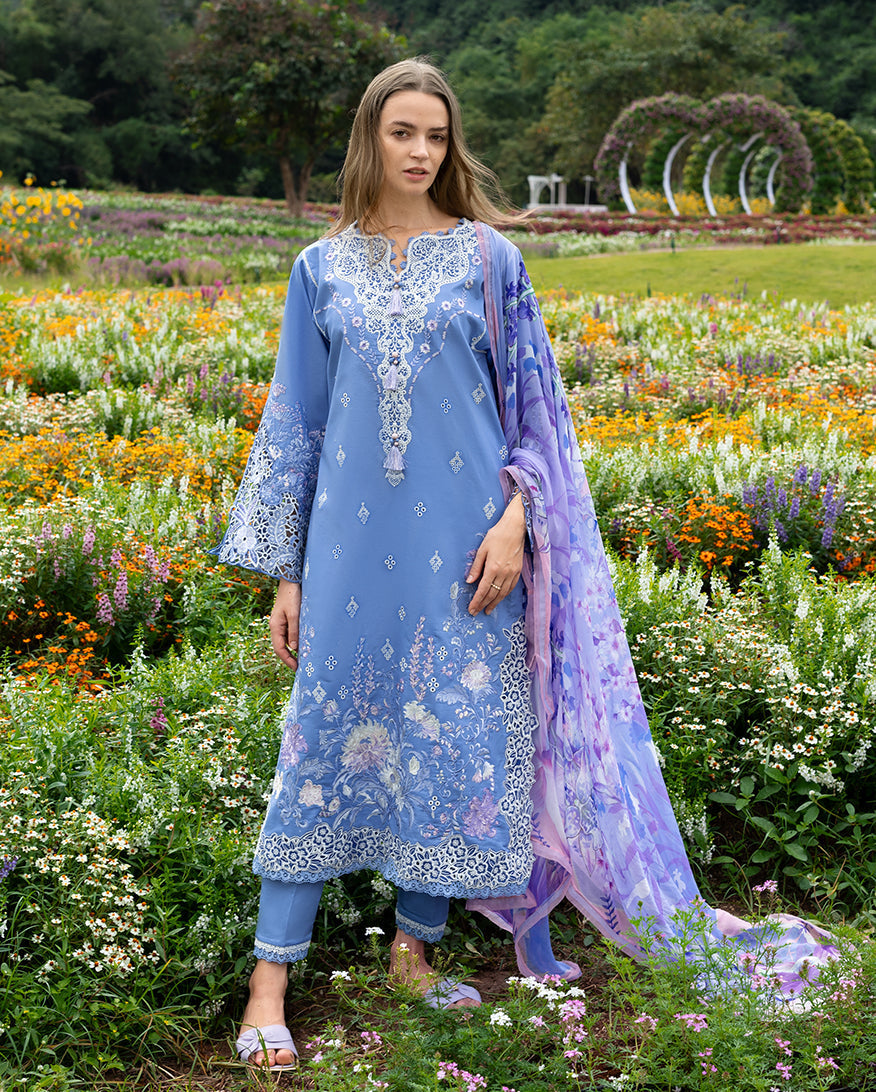 Azure Bloom | Mushq | Hemline The Secret Garden Lawn Unstitched Collection 2026 