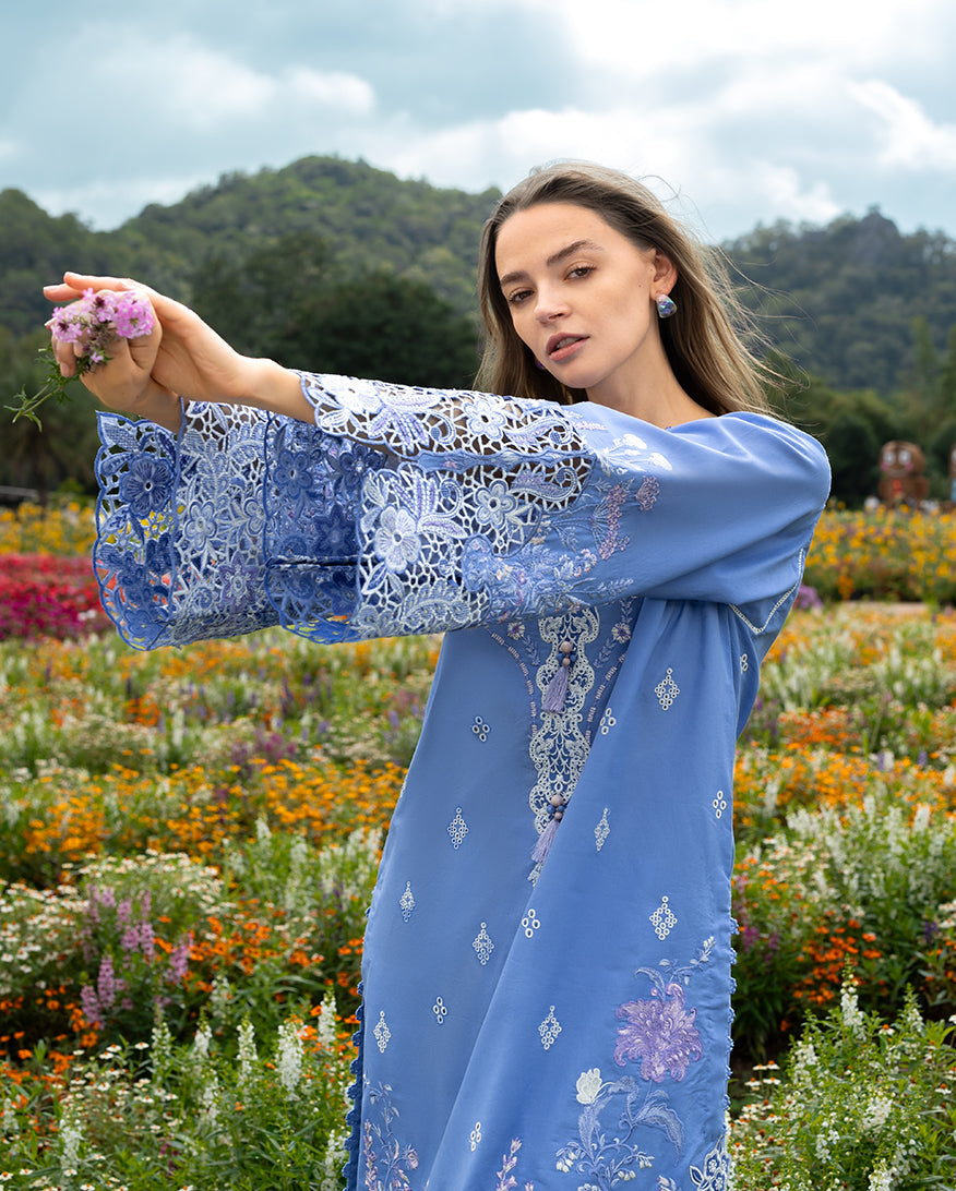 Azure Bloom | Mushq | Hemline The Secret Garden Lawn Unstitched Collection 2026 