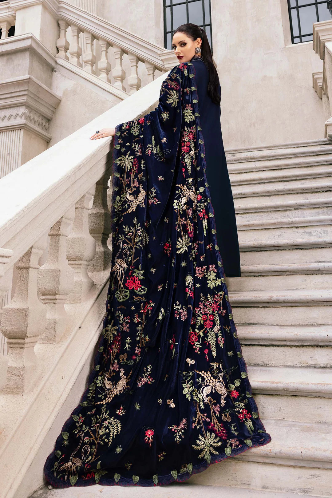 WL-1312-Navy Blue | Maria B Winter Luxe Collection 2025