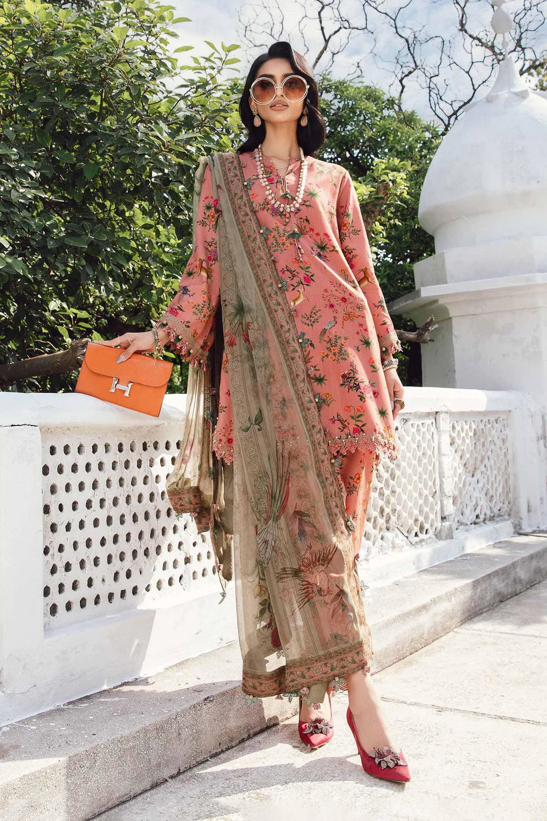 Maria B Mprints Rani Mahal Fall | Design # 7A Unstitched | Collection 2025