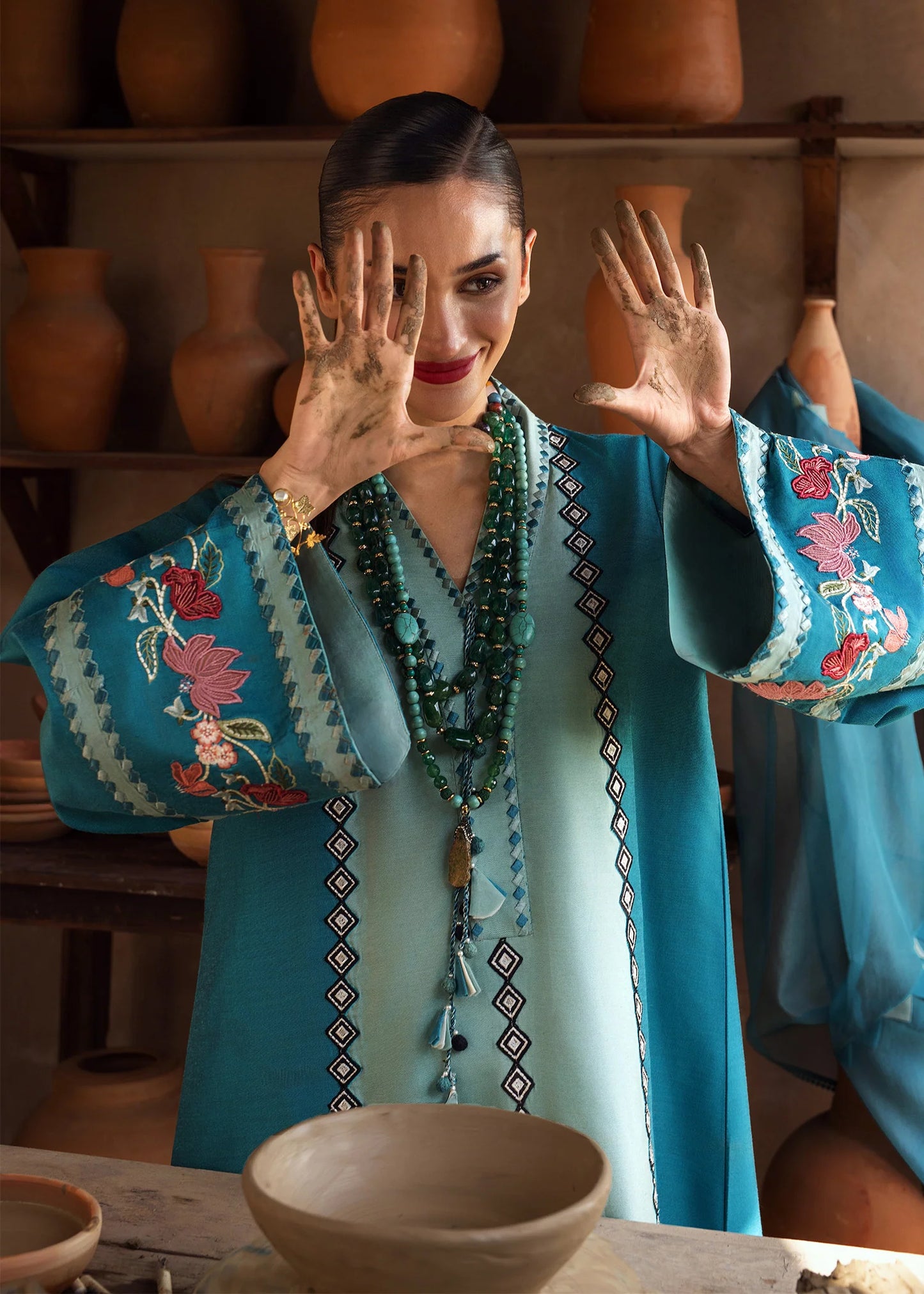 Rani Vogue (Turquoise) | Crimson Mitti Winter Pret Collection 2025
