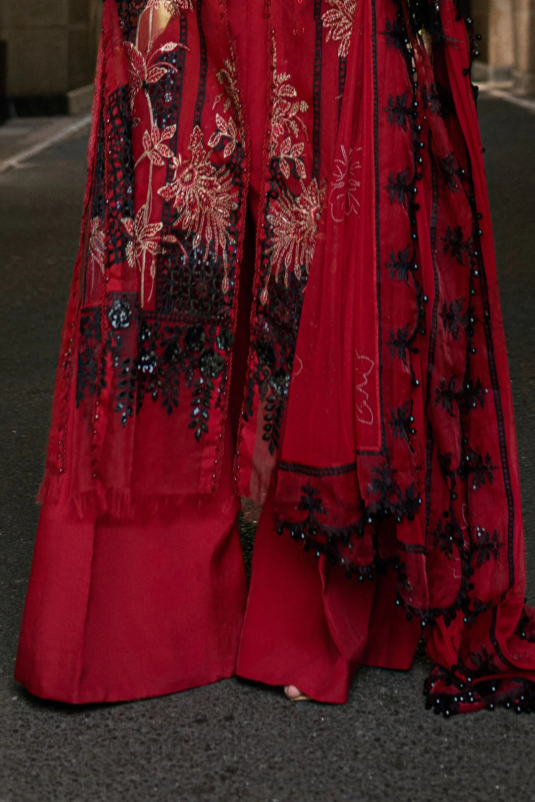 WF-09-06- Red | Maria B Soirée Unstitched Collection 2025