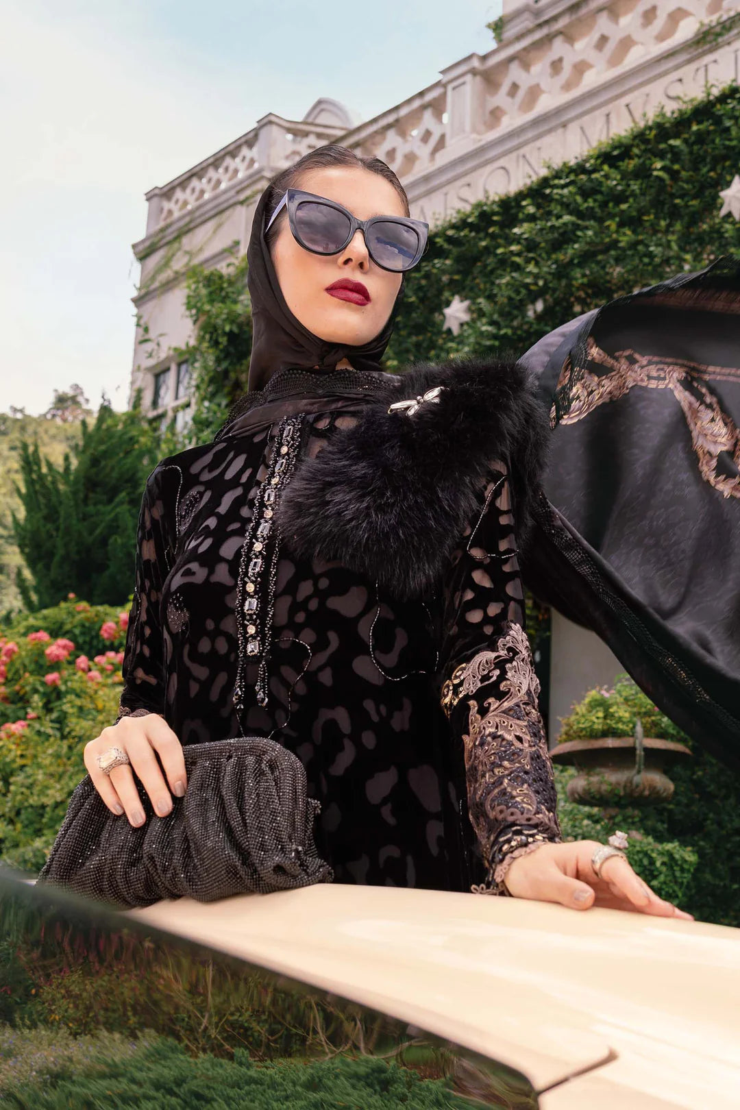 WL-1301- Black and Gold | Maria B Winter Luxe Collection 2025