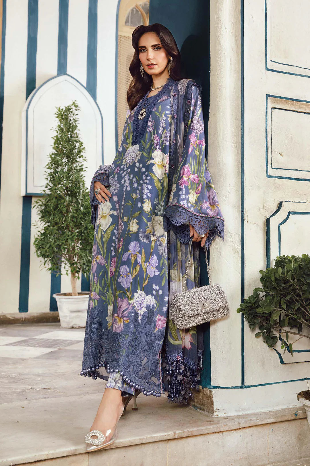 Maria B Mprints Rani Mahal Fall | Design # 8A Unstitched | Collection 2025