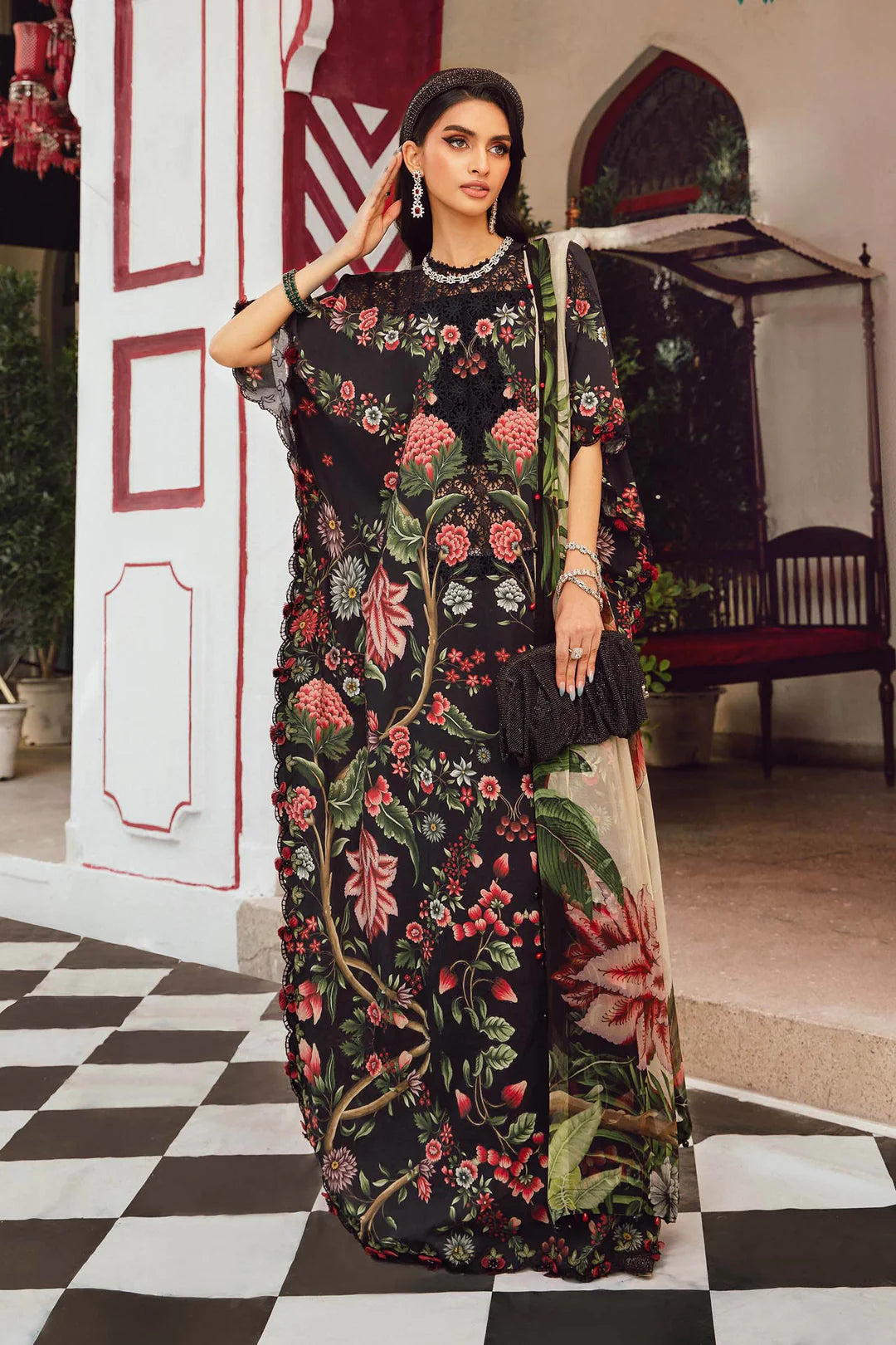 Maria B Mprints Rani Mahal Fall | Design # 9B Unstitched | Collection 2025