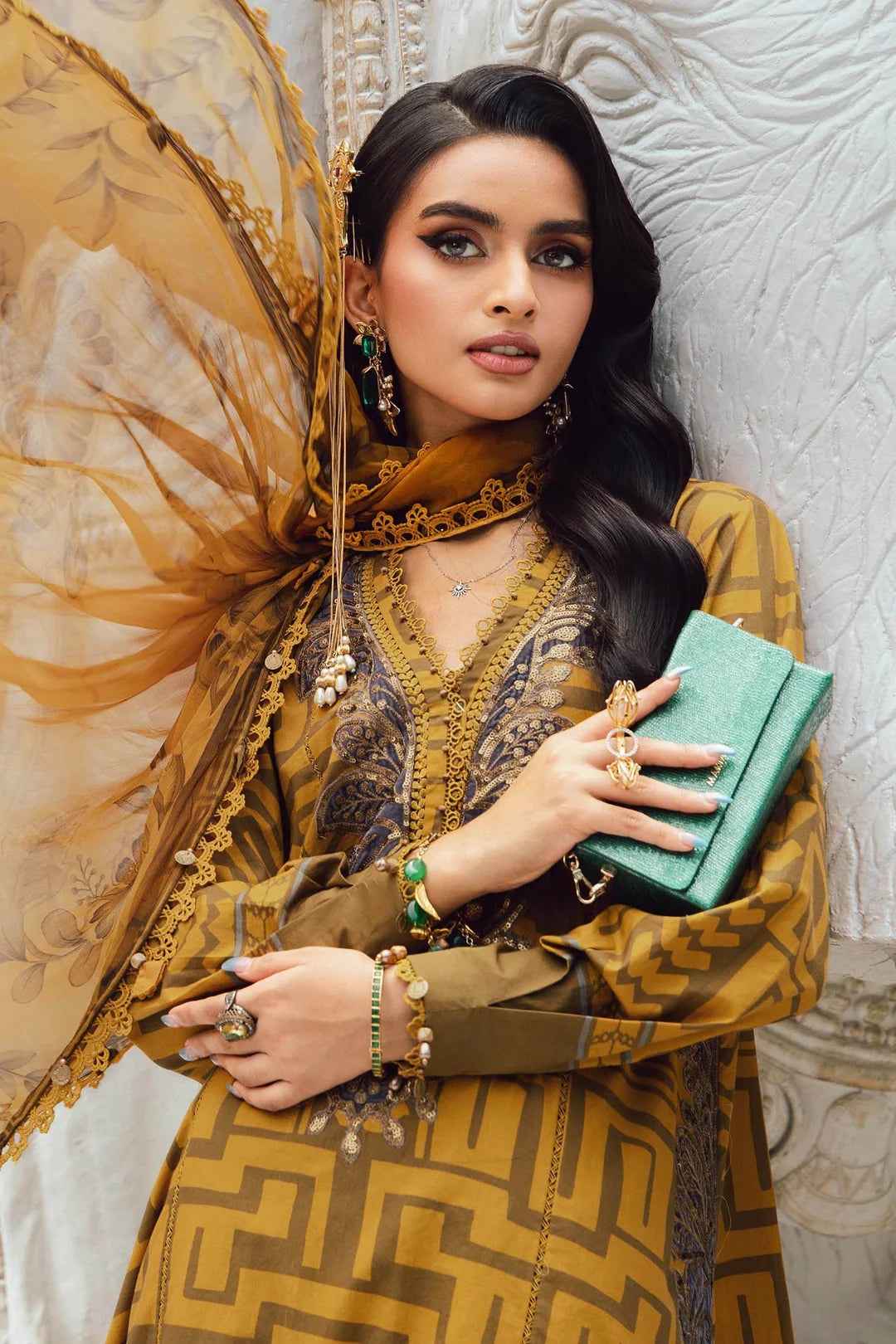 Maria B Mprints Rani Mahal Fall | Design # 3A Unstitched | Collection 2025