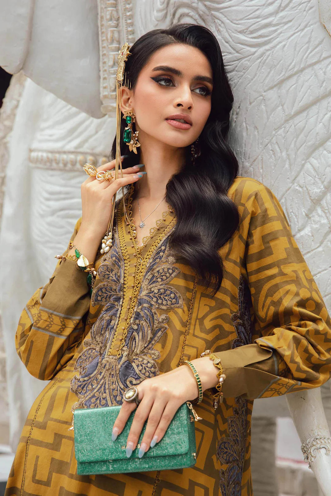 Maria B Mprints Rani Mahal Fall | Design # 3A Unstitched | Collection 2025