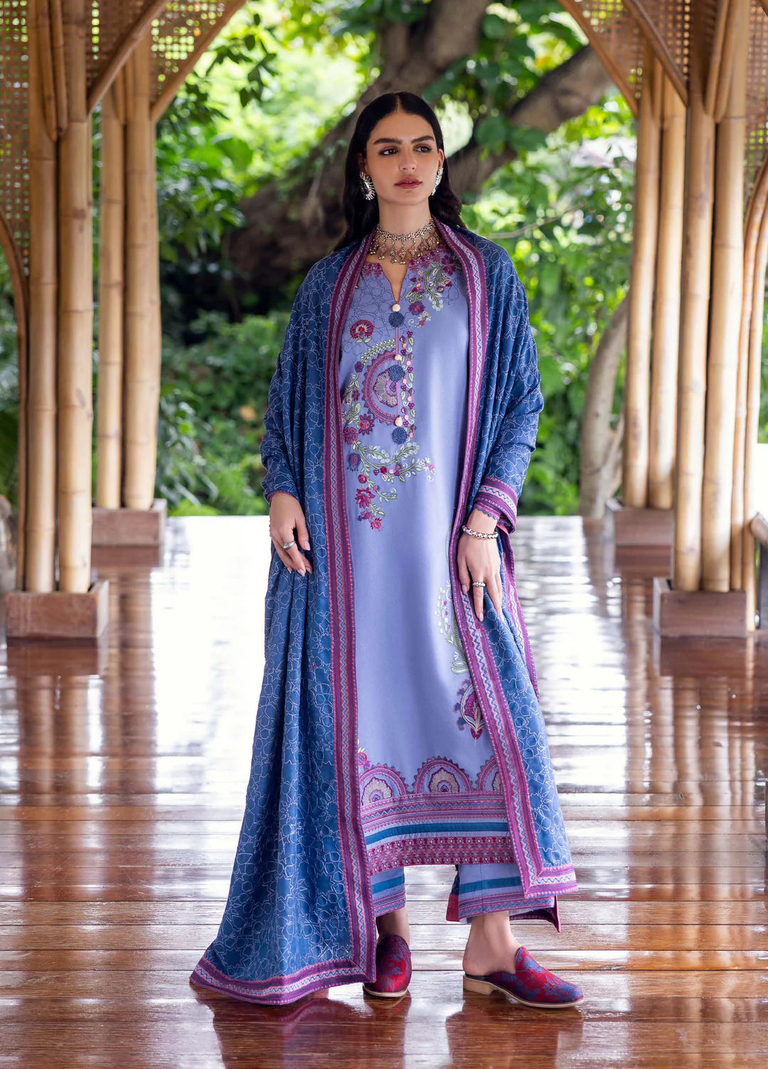RIVER HUSH | Mushq | Symphony Hemline Karandi Winter Collection 2025