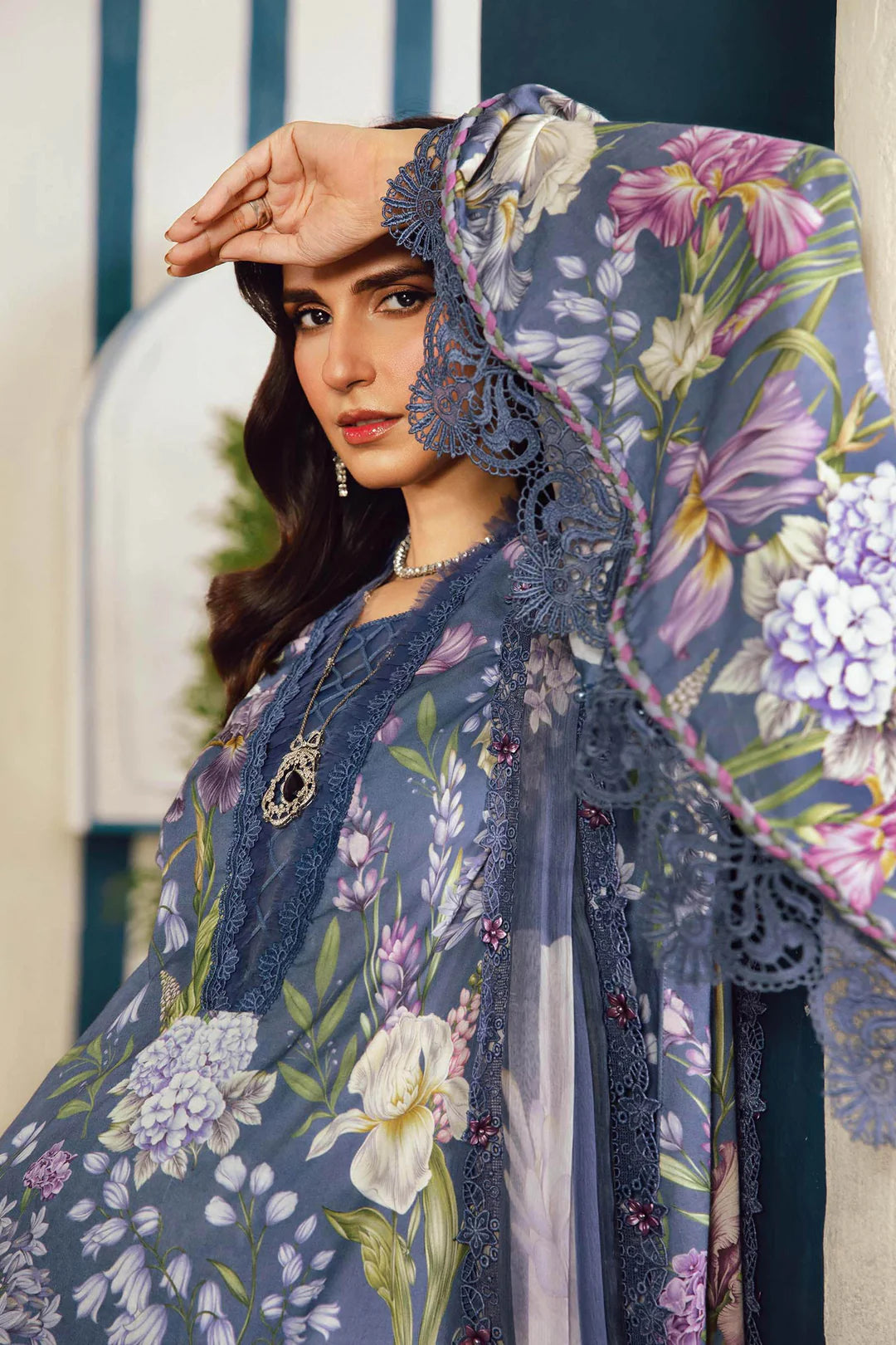 Maria B Mprints Rani Mahal Fall | Design # 8A Unstitched | Collection 2025