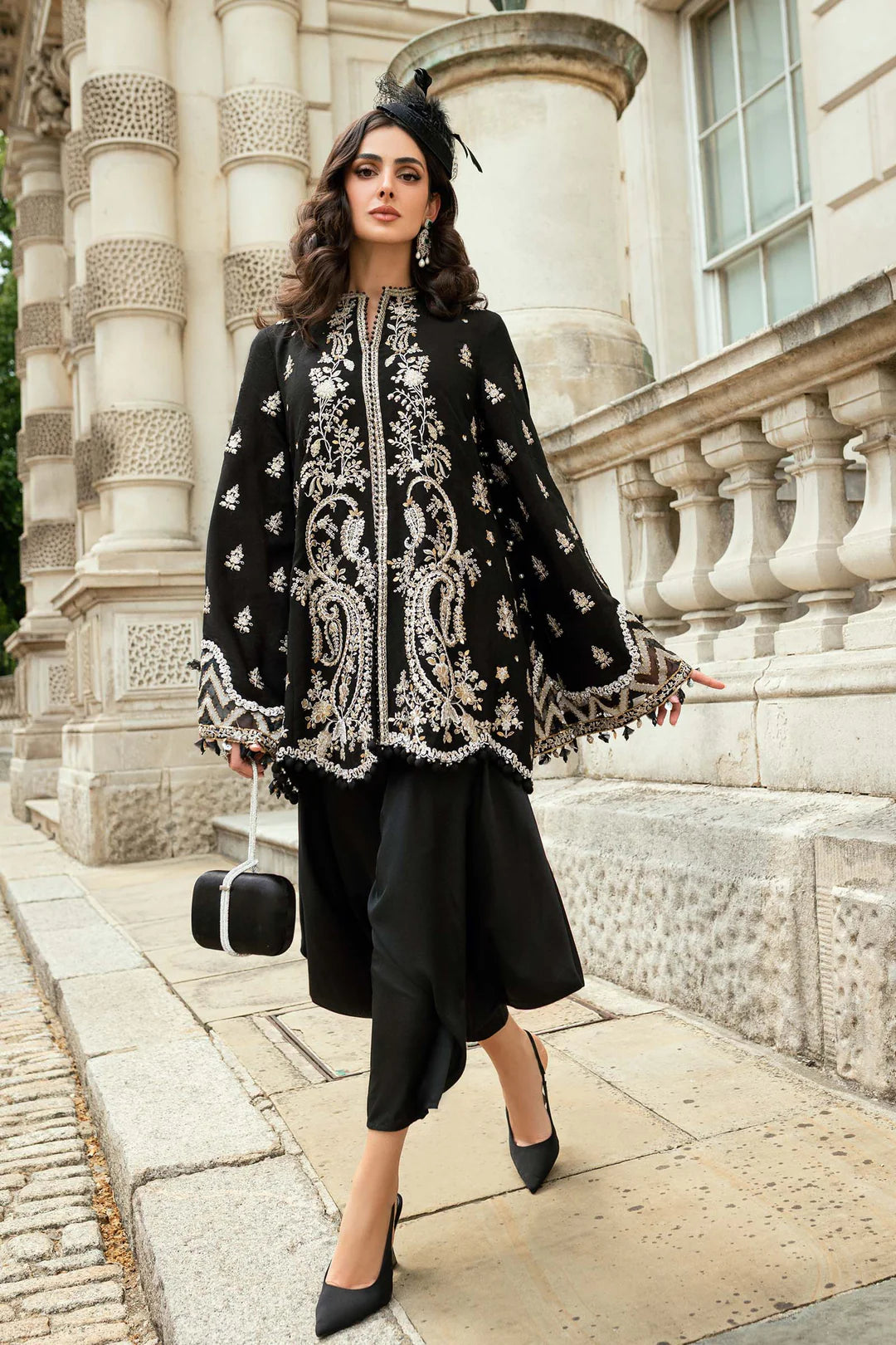 WF-09-03 - Black  | Maria B Soirée Unstitched Collection 2025