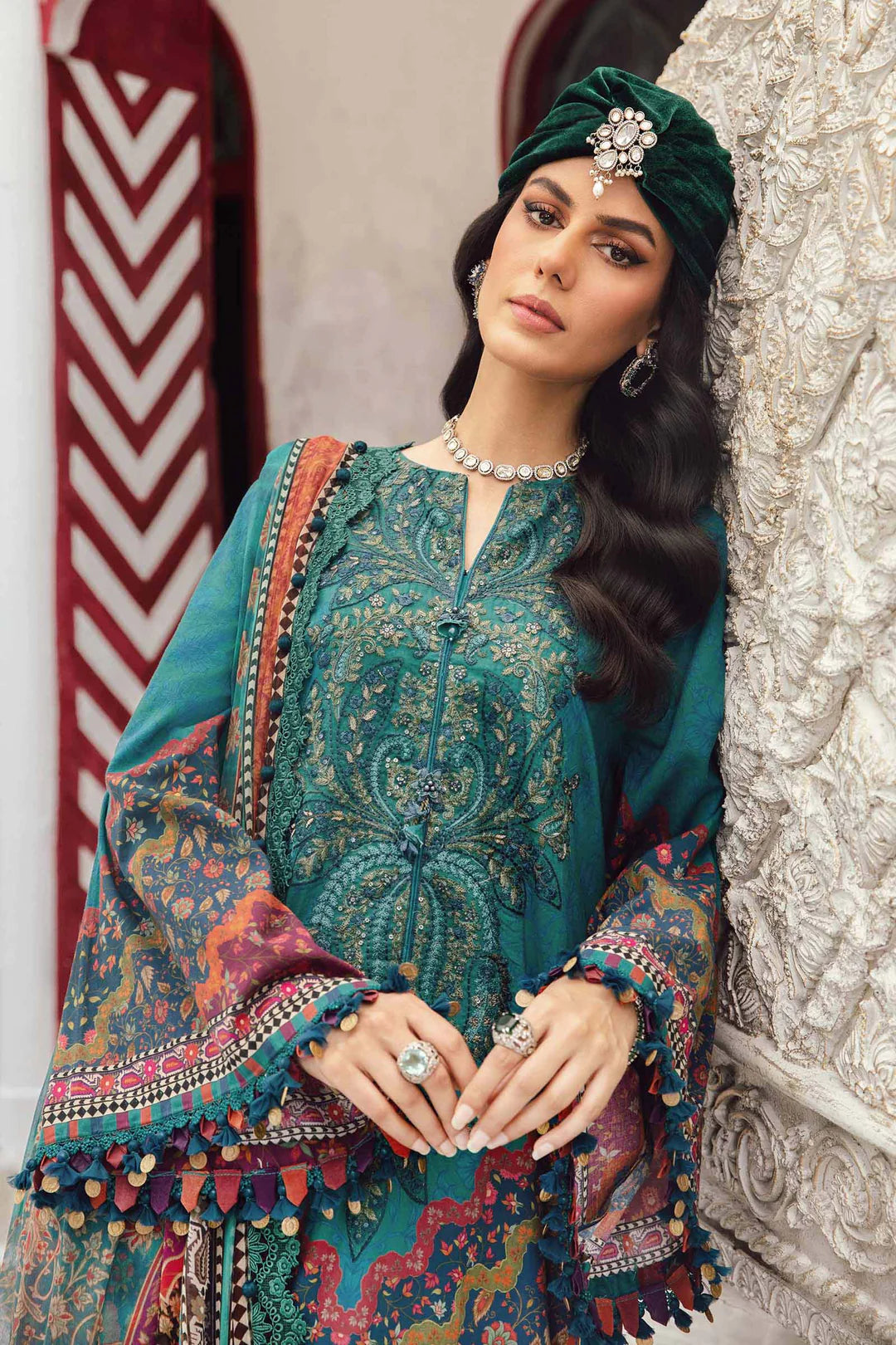 Maria B Mprints Rani Mahal Fall | Design # 10B Unstitched | Collection 2025