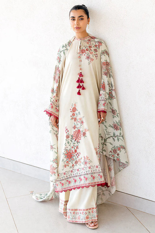 Cross Stitch Cotton Satin | Design Petal Sand | Unstitched Collection 2025