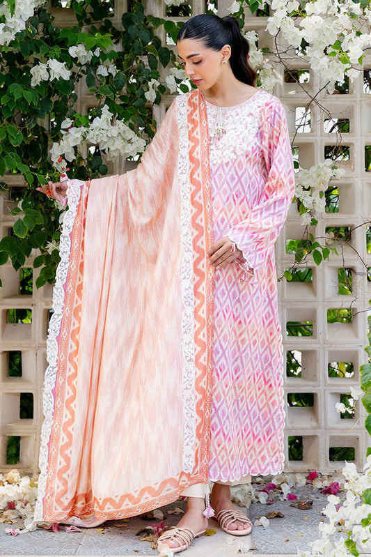 Cross Stitch Cotton Satin | Design Radiant Charm | Unstitched Collection 2025