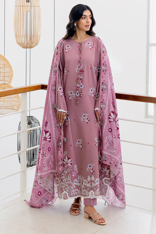 Cross Stitch Cotton Satin | Design Antique Blush | Unstitched Collection 2025