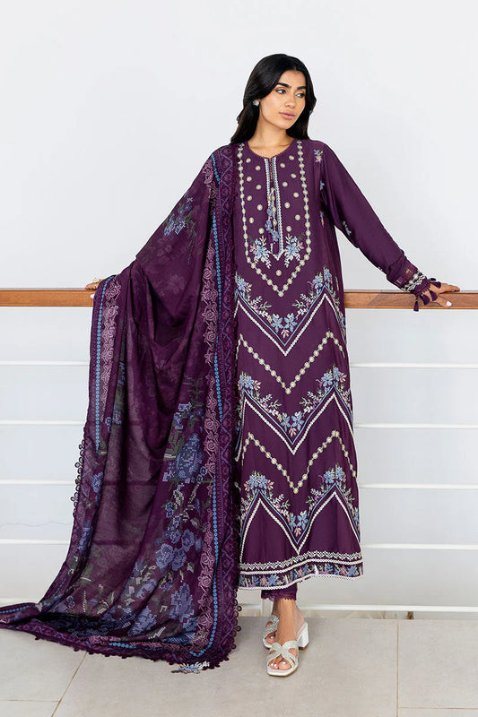 Cross Stitch Cotton Satin | Design Mystic Dust | Unstitched Collection 2025