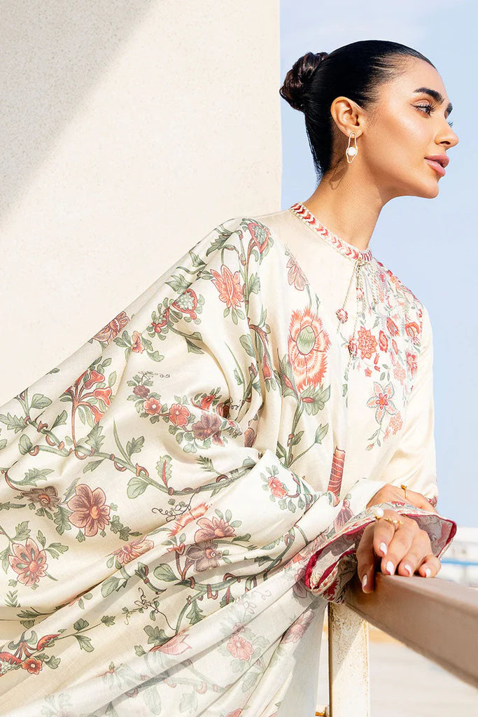 Cross Stitch Cotton Satin | Design Petal Sand | Unstitched Collection 2025