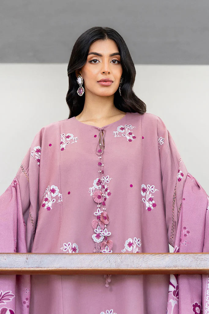 Cross Stitch Cotton Satin | Design Antique Blush | Unstitched Collection 2025
