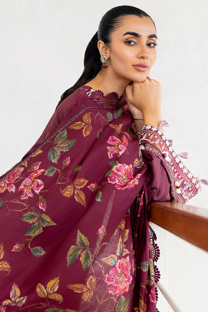 Cross Stitch Cotton Satin | Design Floral Muse| Unstitched Collection 2025