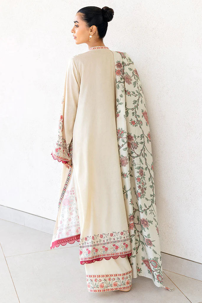 Cross Stitch Cotton Satin | Design Petal Sand | Unstitched Collection 2025
