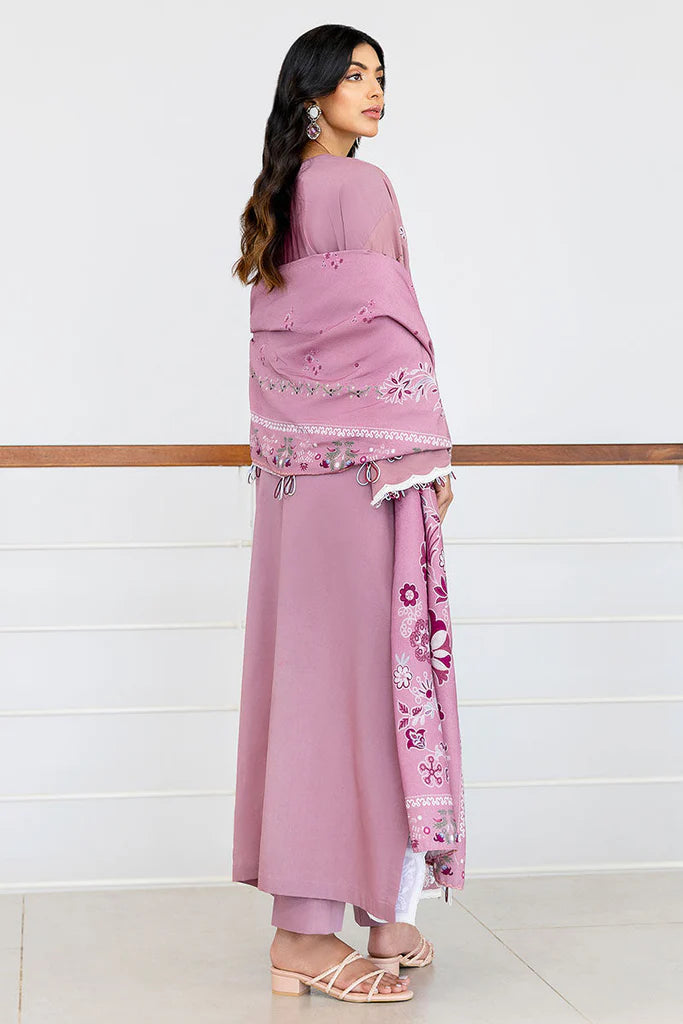Cross Stitch Cotton Satin | Design Antique Blush | Unstitched Collection 2025