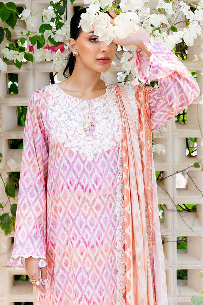 Cross Stitch Cotton Satin | Design Radiant Charm | Unstitched Collection 2025