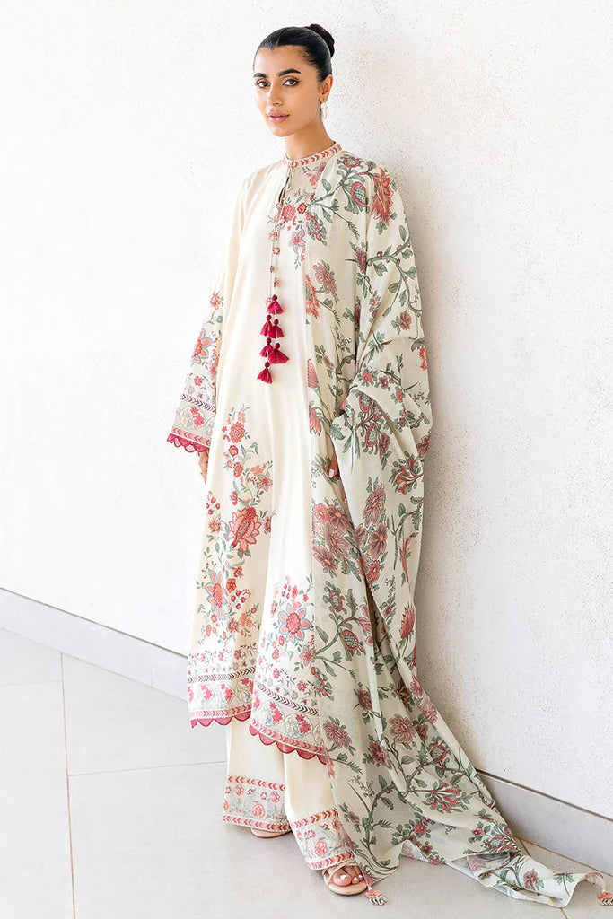 Cross Stitch Cotton Satin | Design Petal Sand | Unstitched Collection 2025
