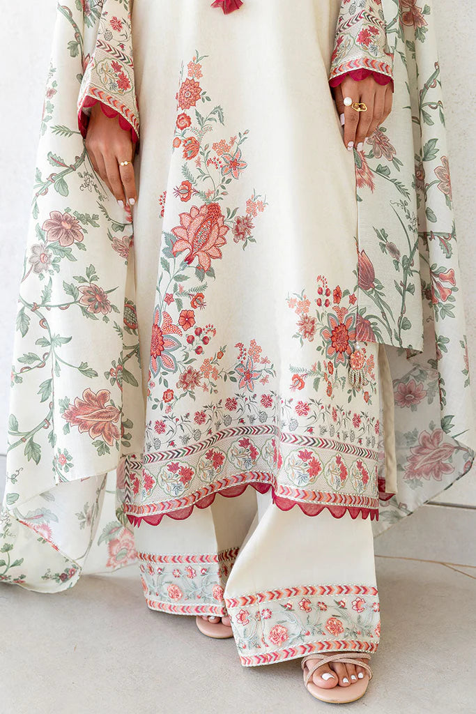 Cross Stitch Cotton Satin | Design Petal Sand | Unstitched Collection 2025