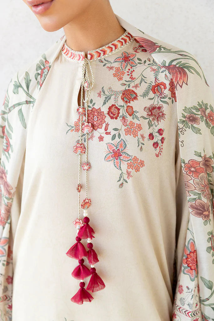 Cross Stitch Cotton Satin | Design Petal Sand | Unstitched Collection 2025