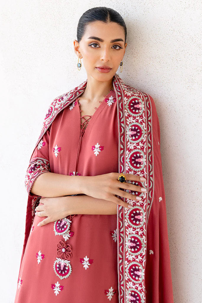 Cross Stitch Cotton Satin | Design Dusty Sunset | Unstitched Collection 2025