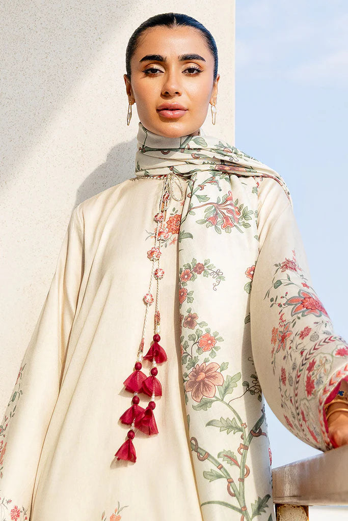 Cross Stitch Cotton Satin | Design Petal Sand | Unstitched Collection 2025