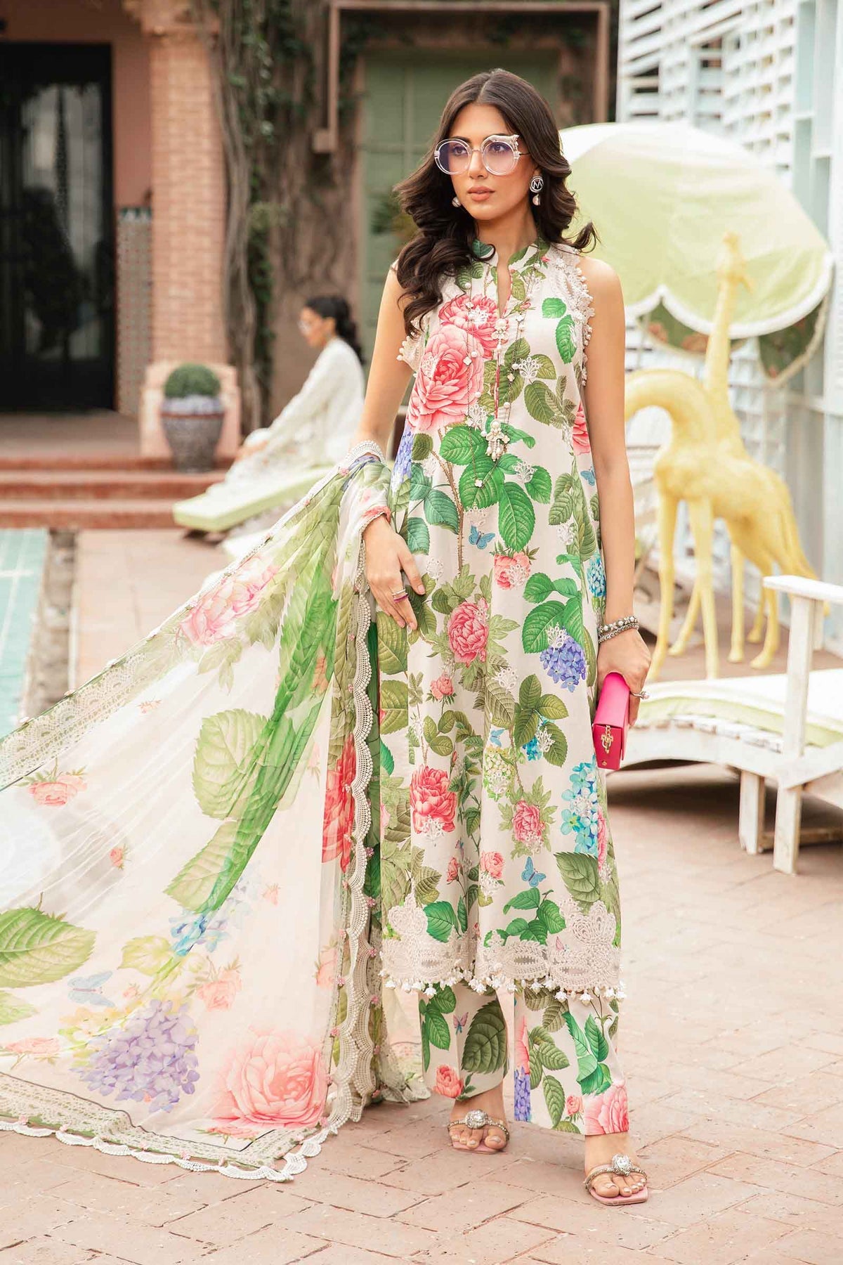 MPT-2210-A | Maria B | Unstitched Mprints Collections 2024