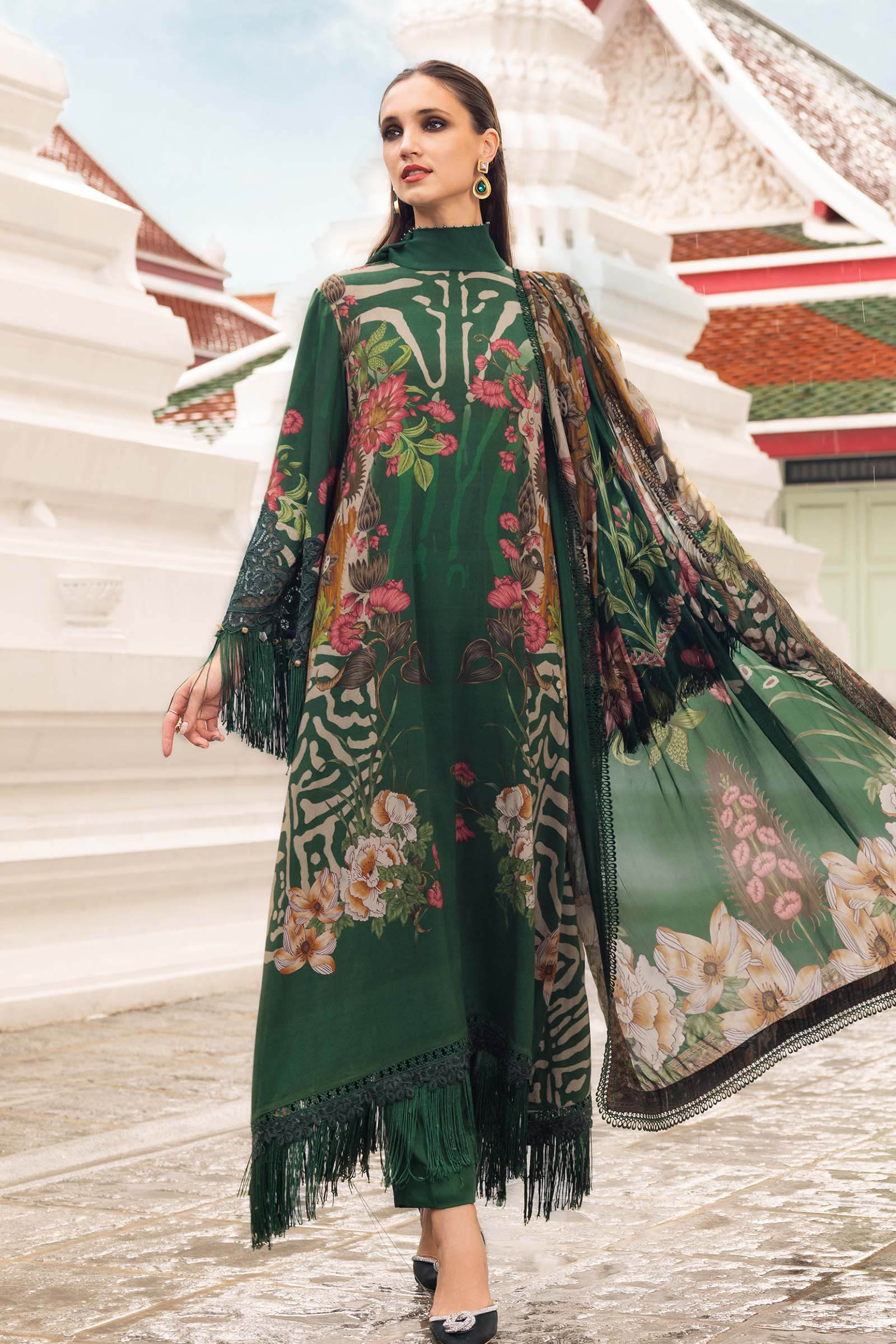 MPT-2810-A | Maria B | M.Prints Winter Shawl Collection 2025